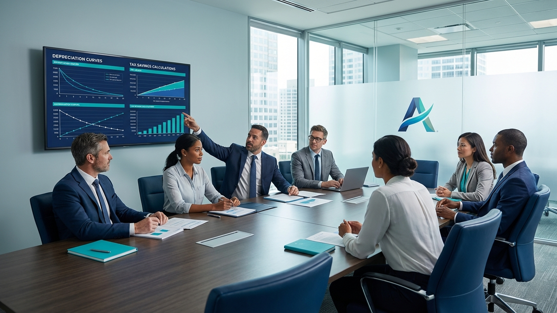 Degressive AfA: Business-Team bespricht Investitionsstrategie