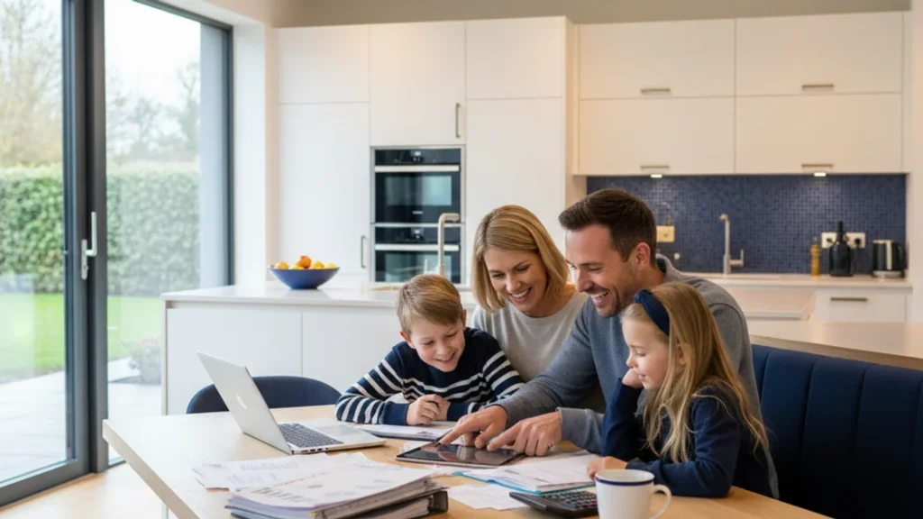 Grundfreibetrag 2026: Familie berechnet Steuerersparnis